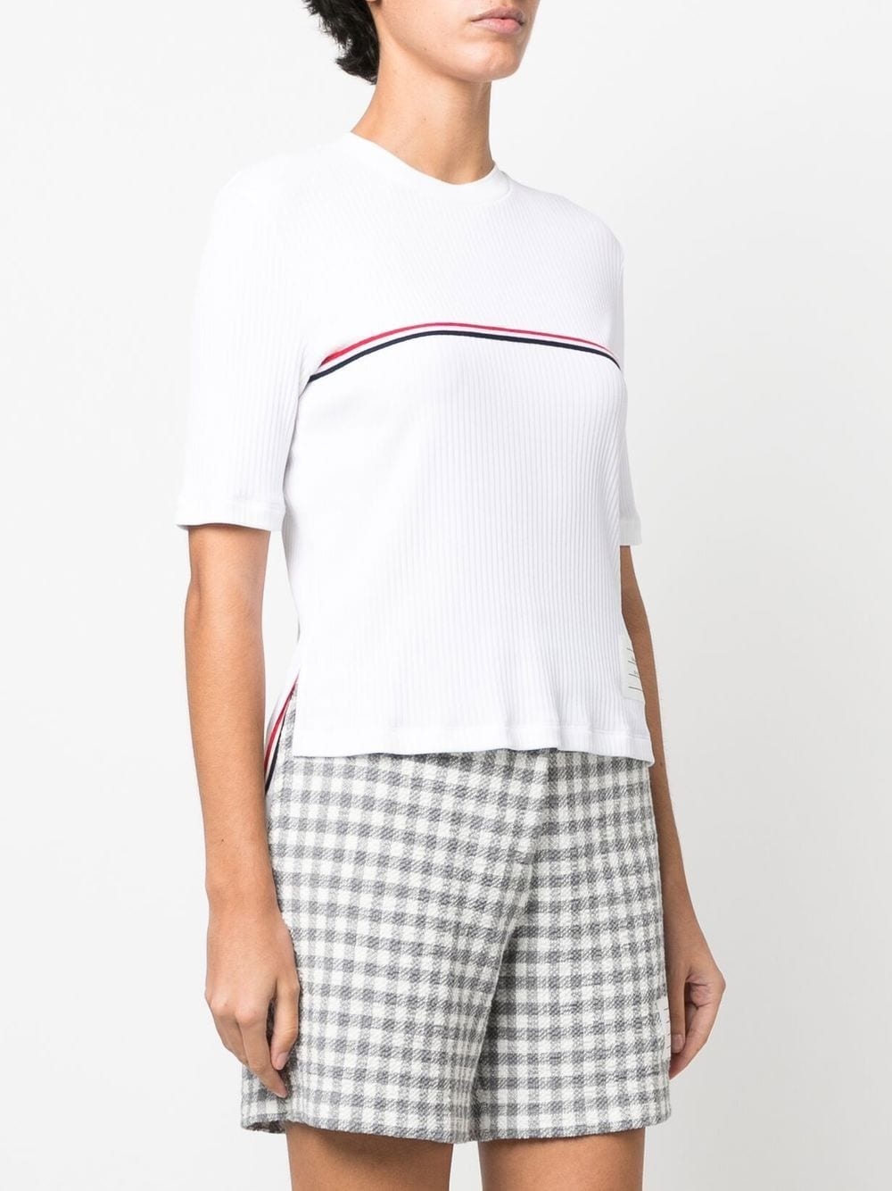 RWB stripe ribbed T-shirt - 3