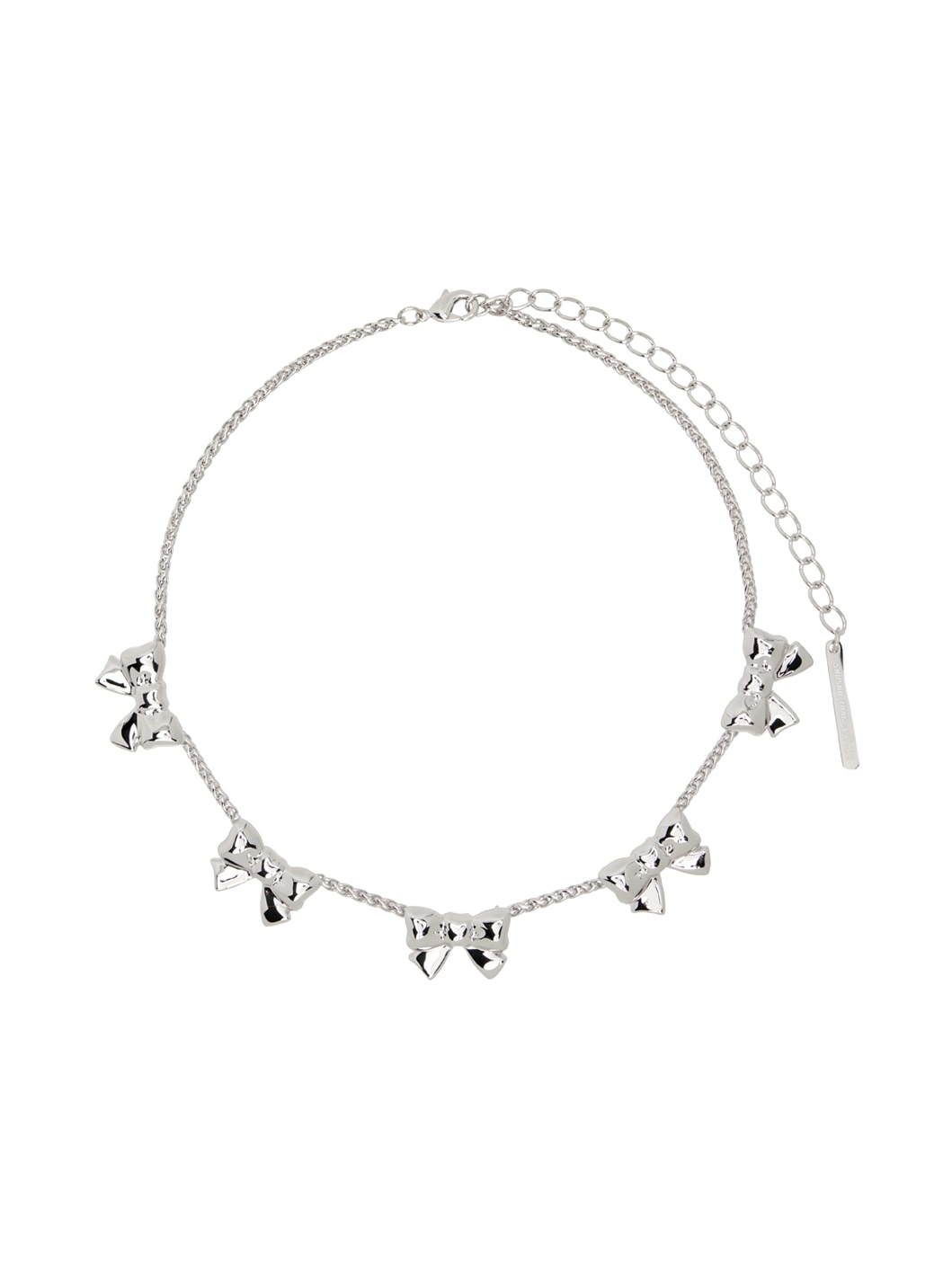 SHUSHU/TONG Silver YVMIN Edition Metal Bow Necklace | REVERSIBLE 