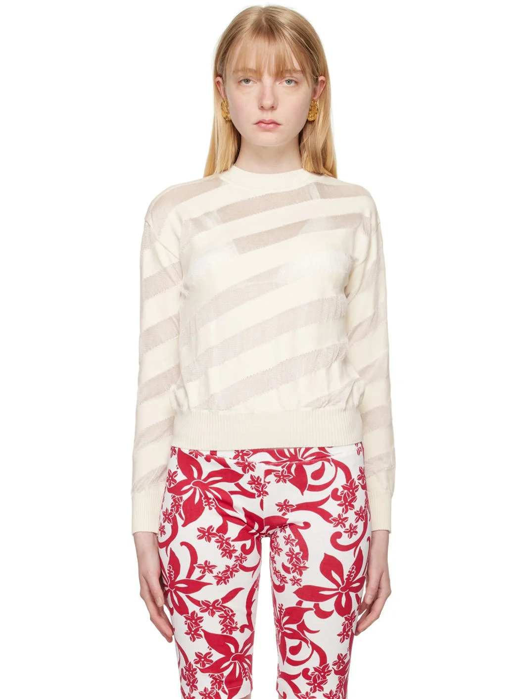 White Zebara Sweater - 1