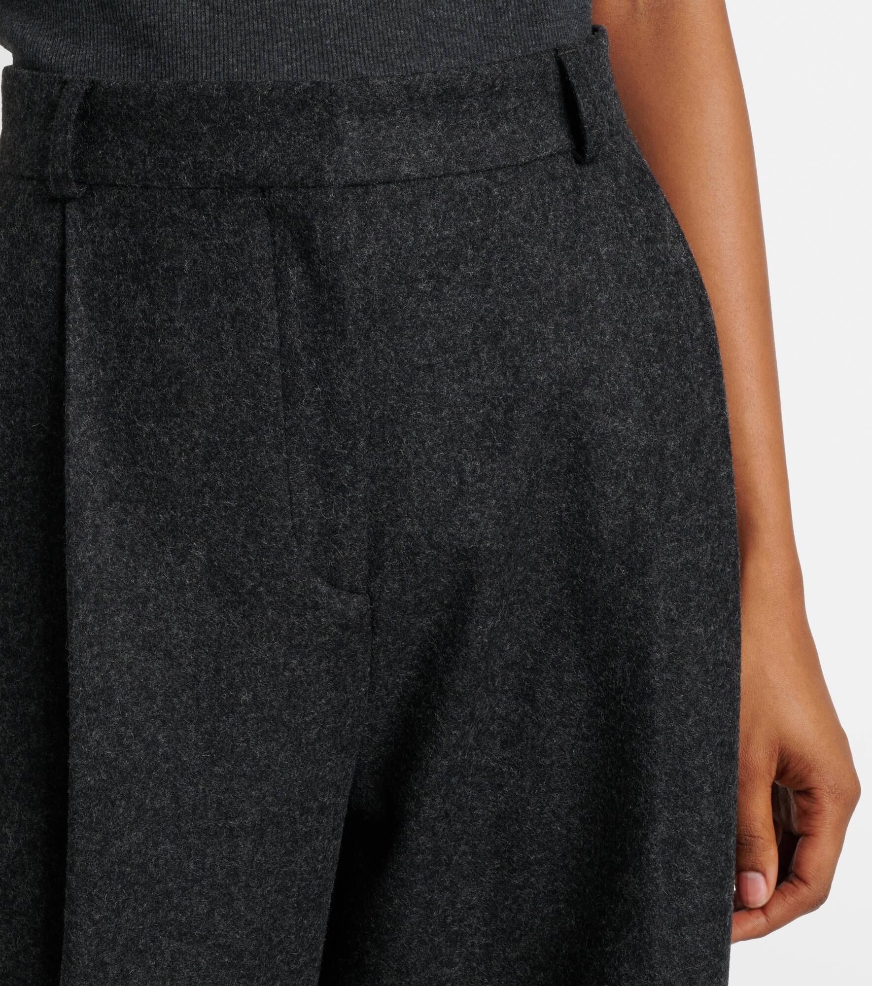 Low-waist wool-blend straight pants - 4