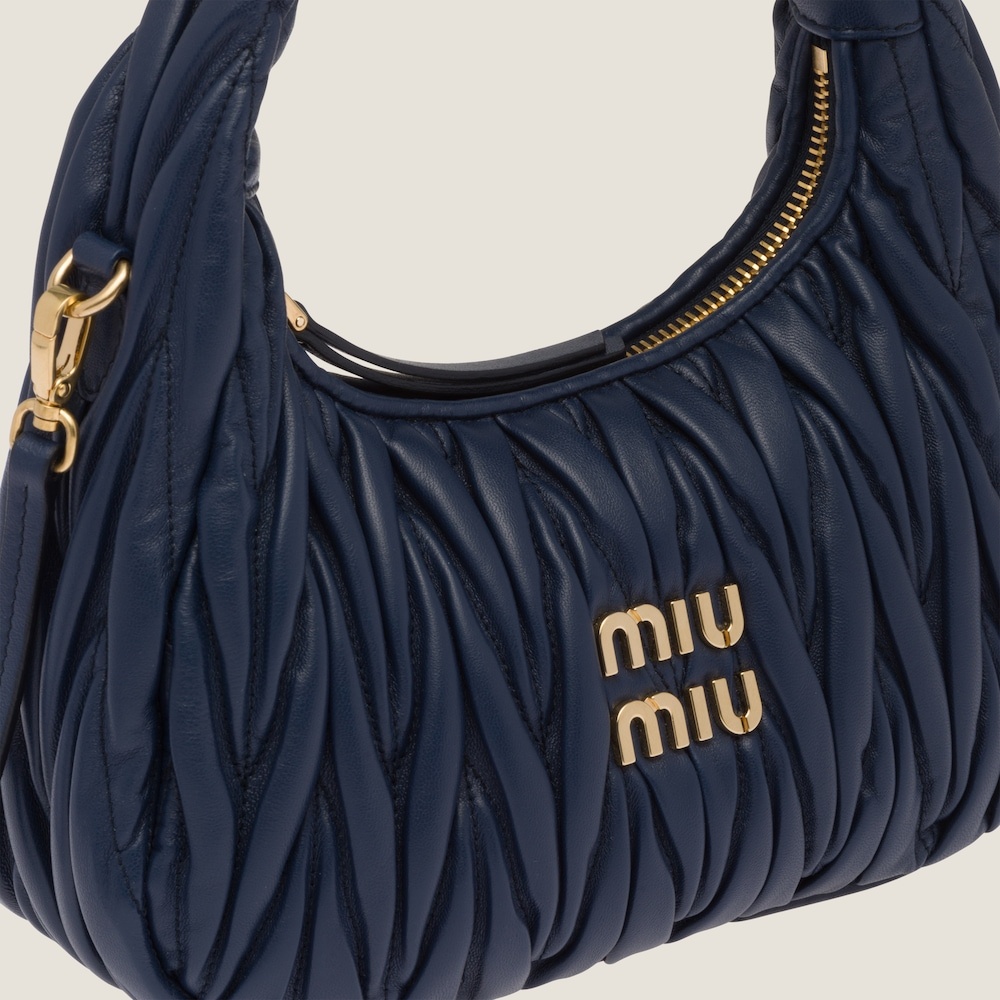 Wander matelassé nappa leather mini hobo bag - 6