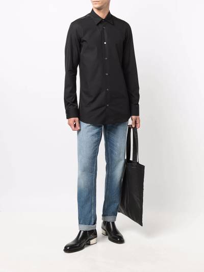 Alexander McQueen logo-patch long-sleeve shirt outlook