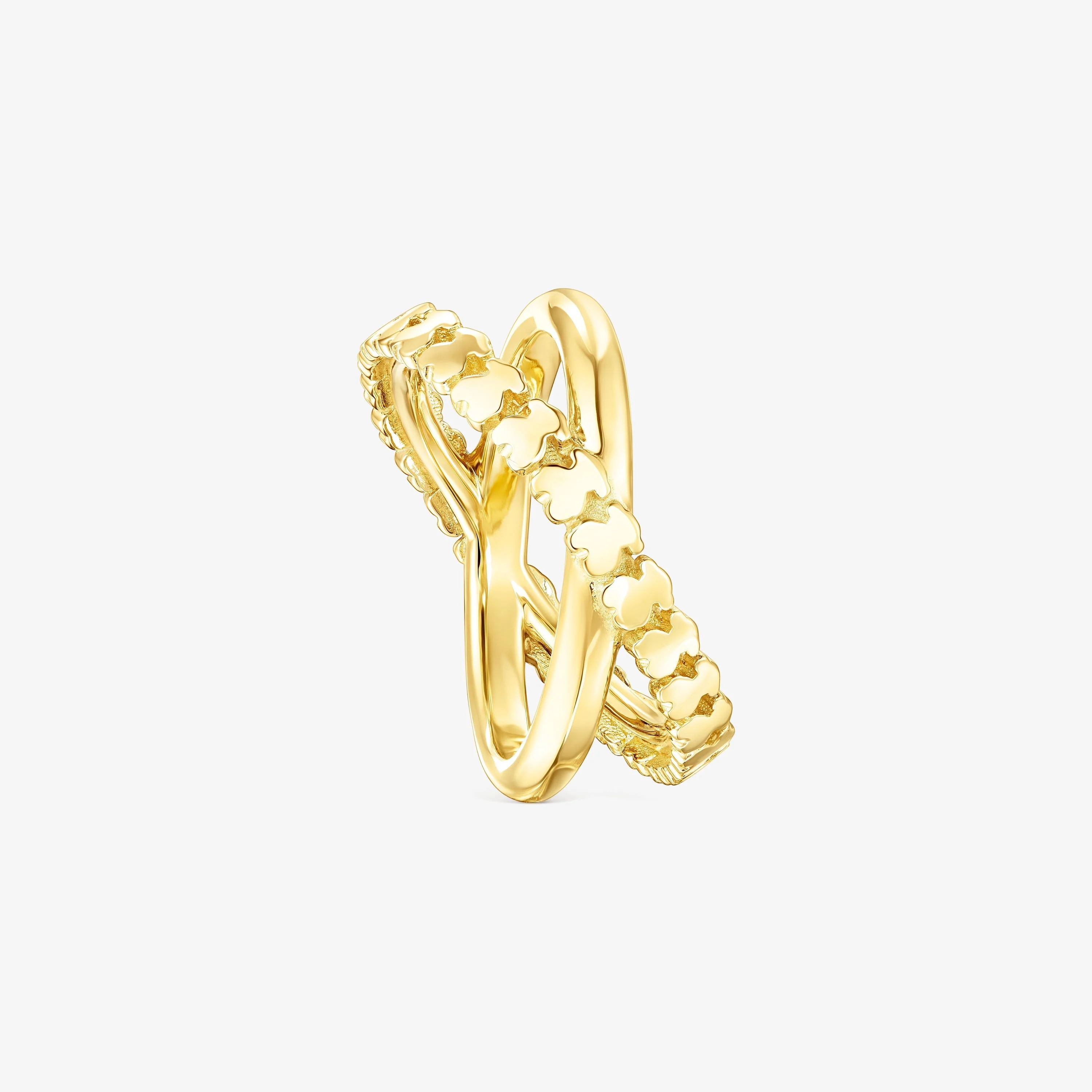 18K gold vermeil Straight cross Ring - 1