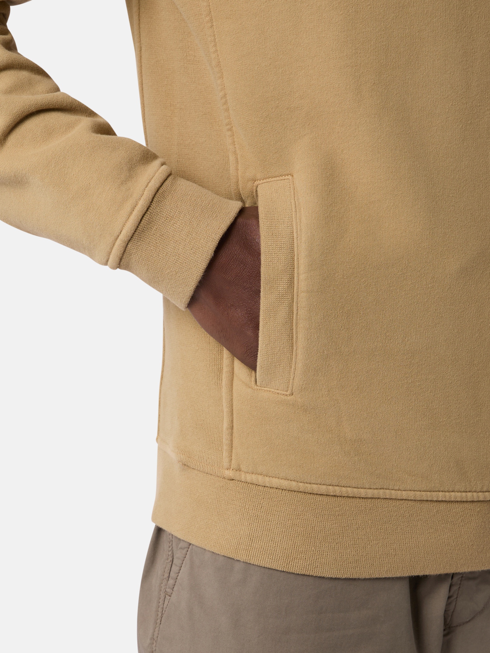 STONE ｜HOOD/ZIP-UP (60820 Brushed Cotton Fleece C Stone Island 60820 BRUSHED ORGANIC COTTON FLEECE | REVERSIBLE