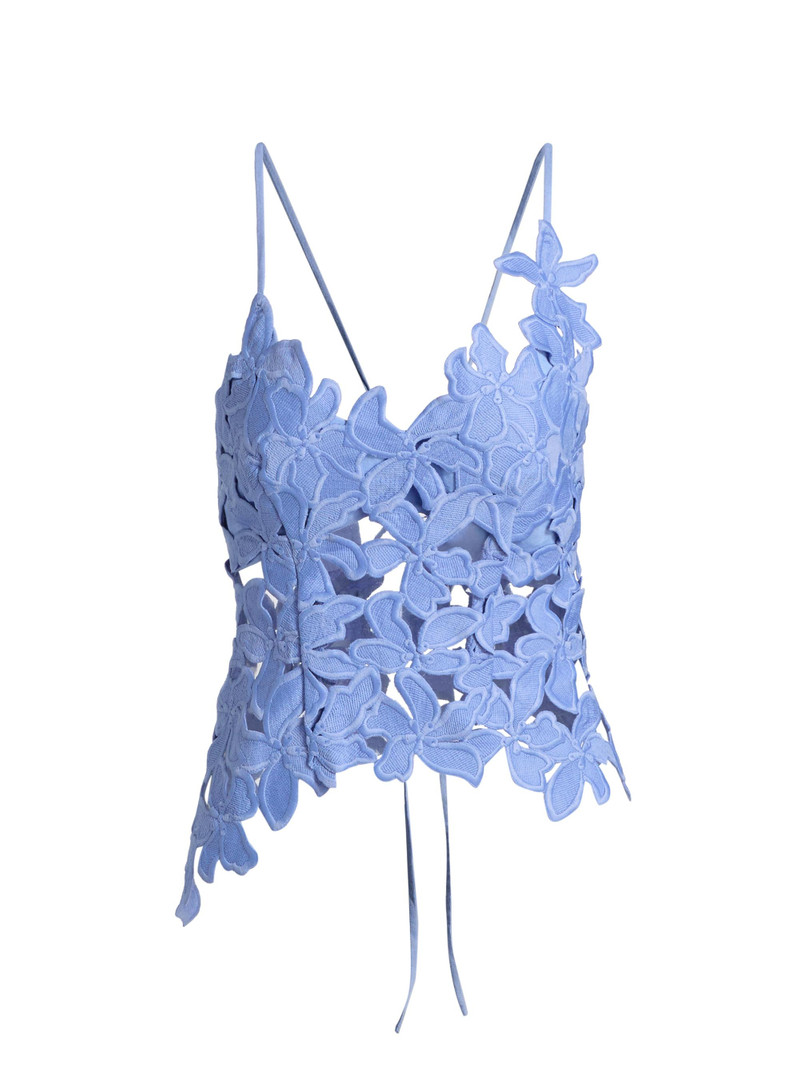 Women's Idette Embroidered Lace Top - Cornflower 1