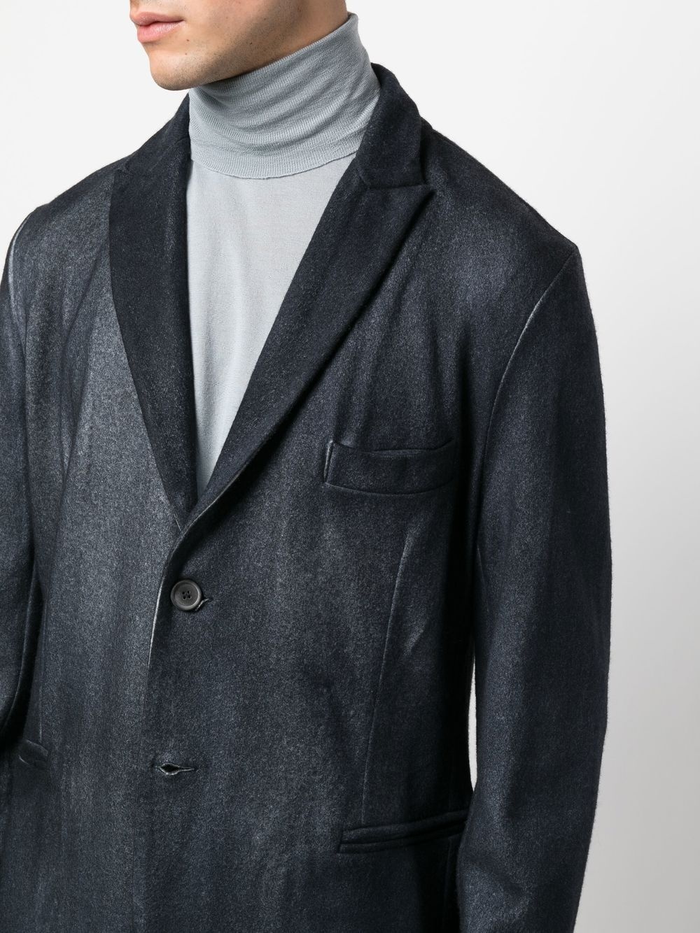 wool-cashmere single-breasted blazer - 6