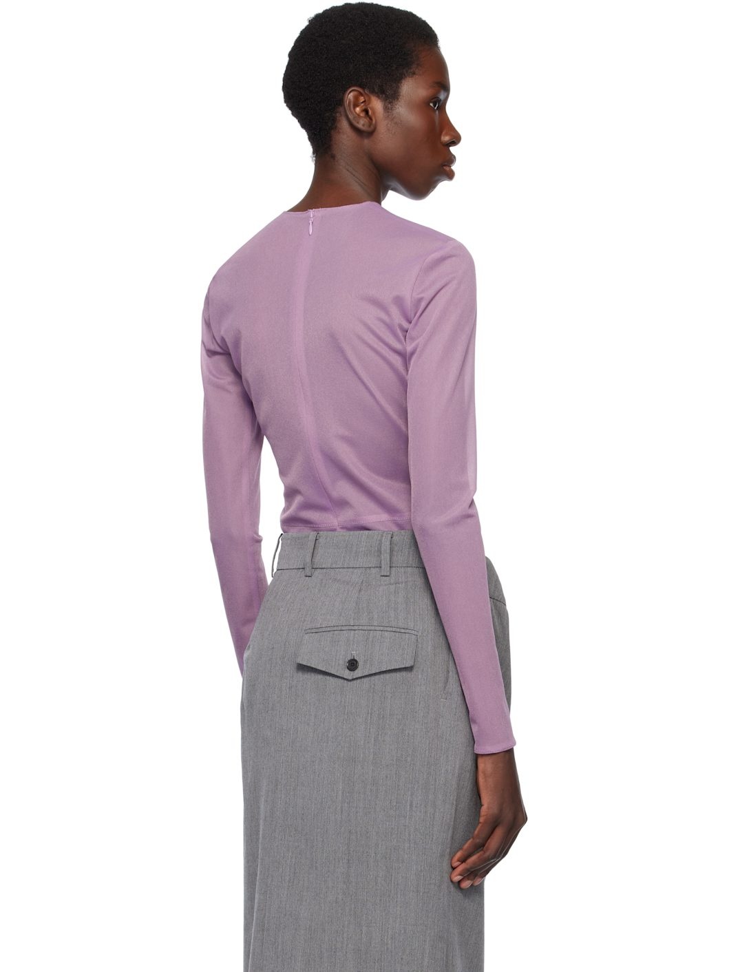 Purple Dummy Shaped Mesh Top - 3