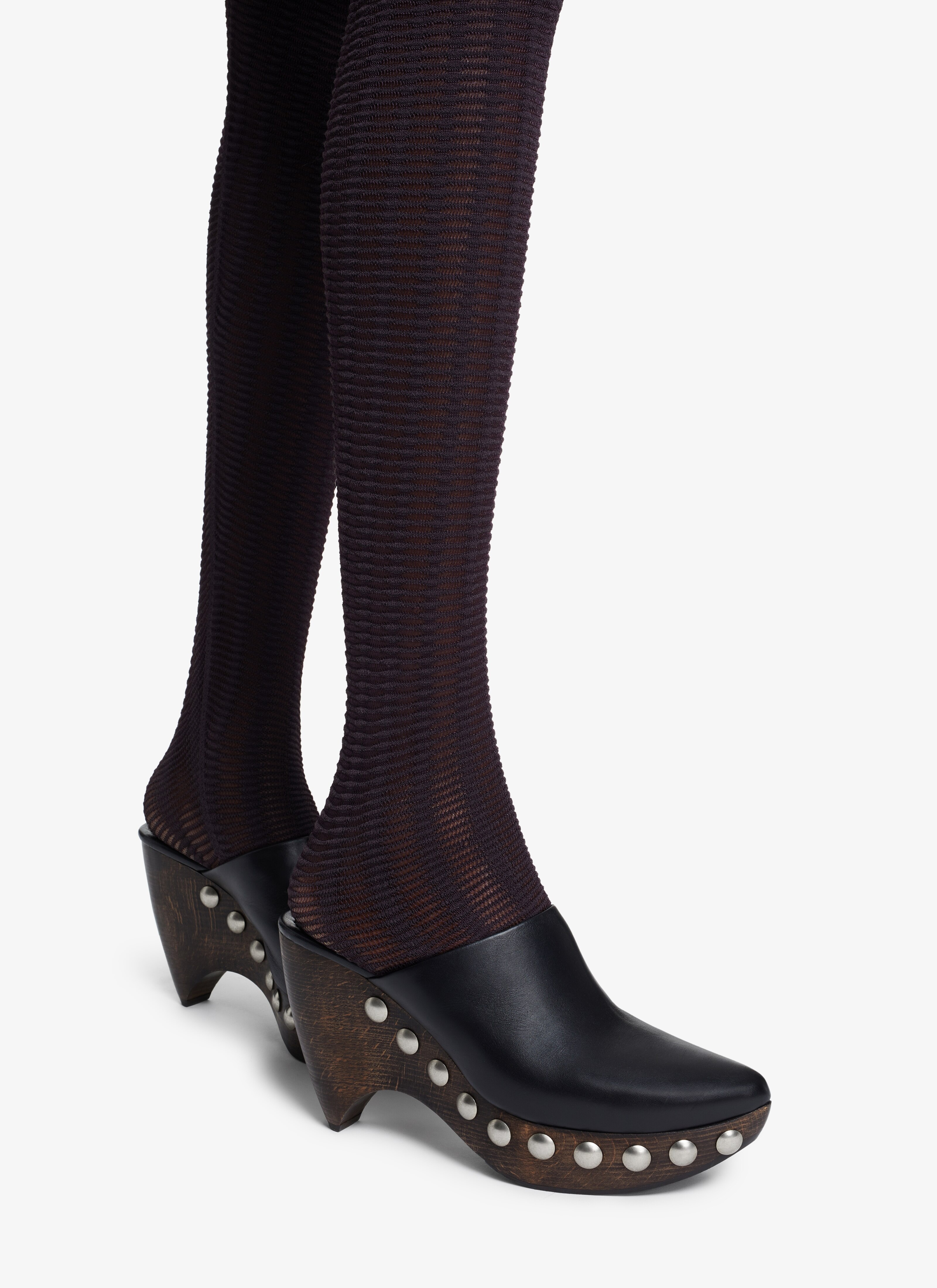 LE SABOT CLOGS IN CALFSKIN & WOOD - 4