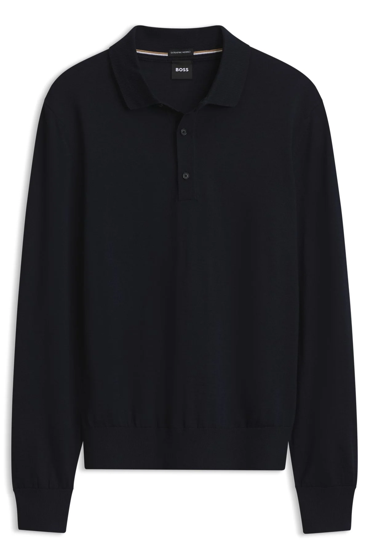 REGULAR-FIT KNIT POLO IN MERINO WOOL - 1