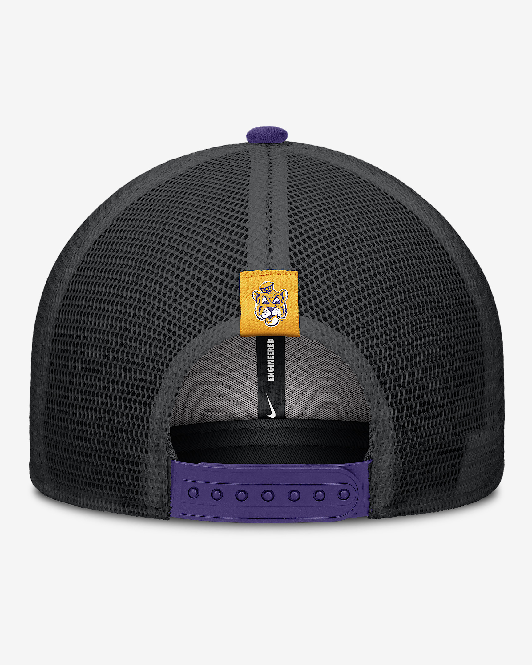 LSU Legacy Arch Rise Men's Nike Dri-FIT College Trucker Adjustable Hat - 2