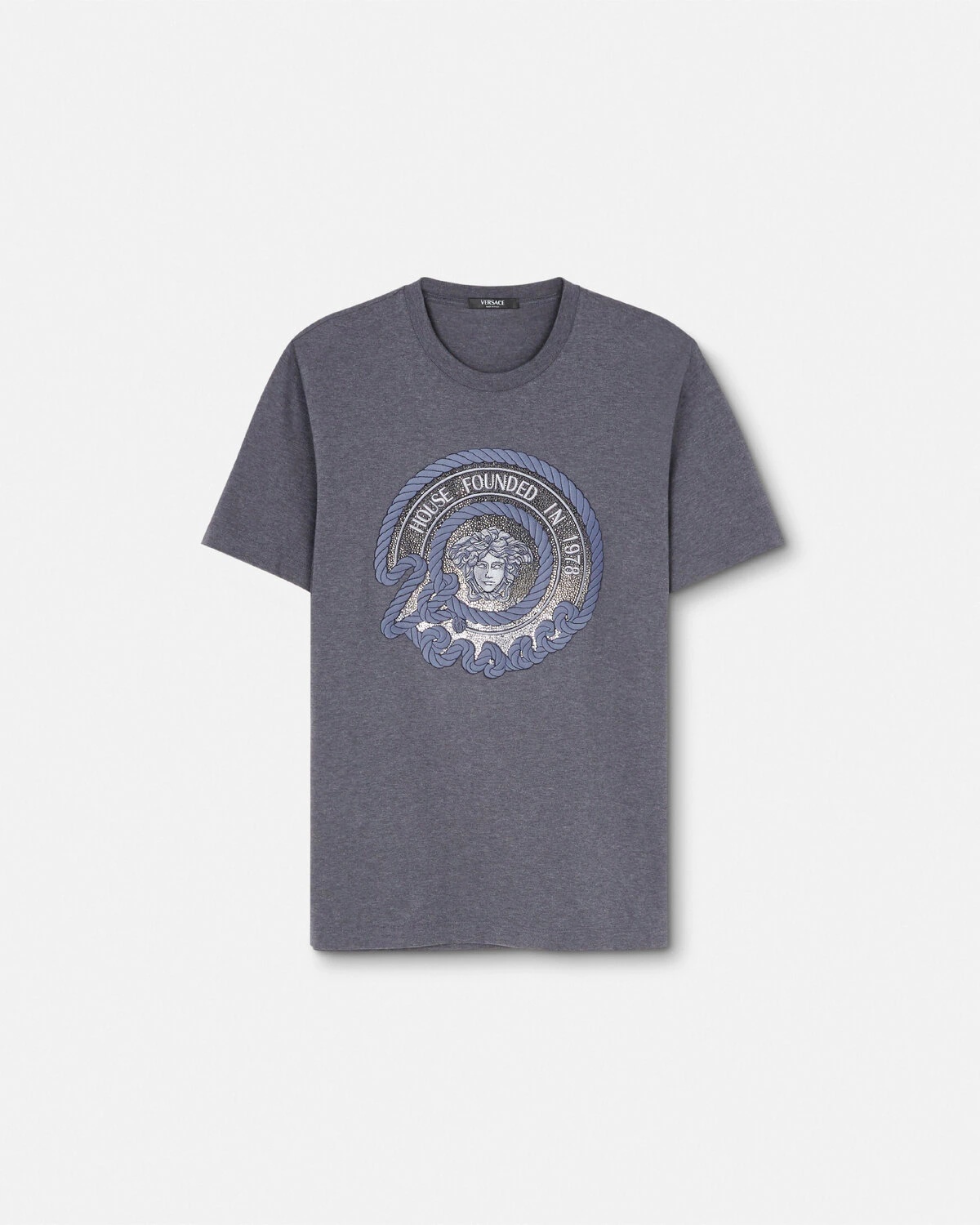 Tシャツ・カットソー VERSACE 1013944-1A08491_1B000 MEDUSA T-SHIRT WITH CRYSTAL 90_1013944-