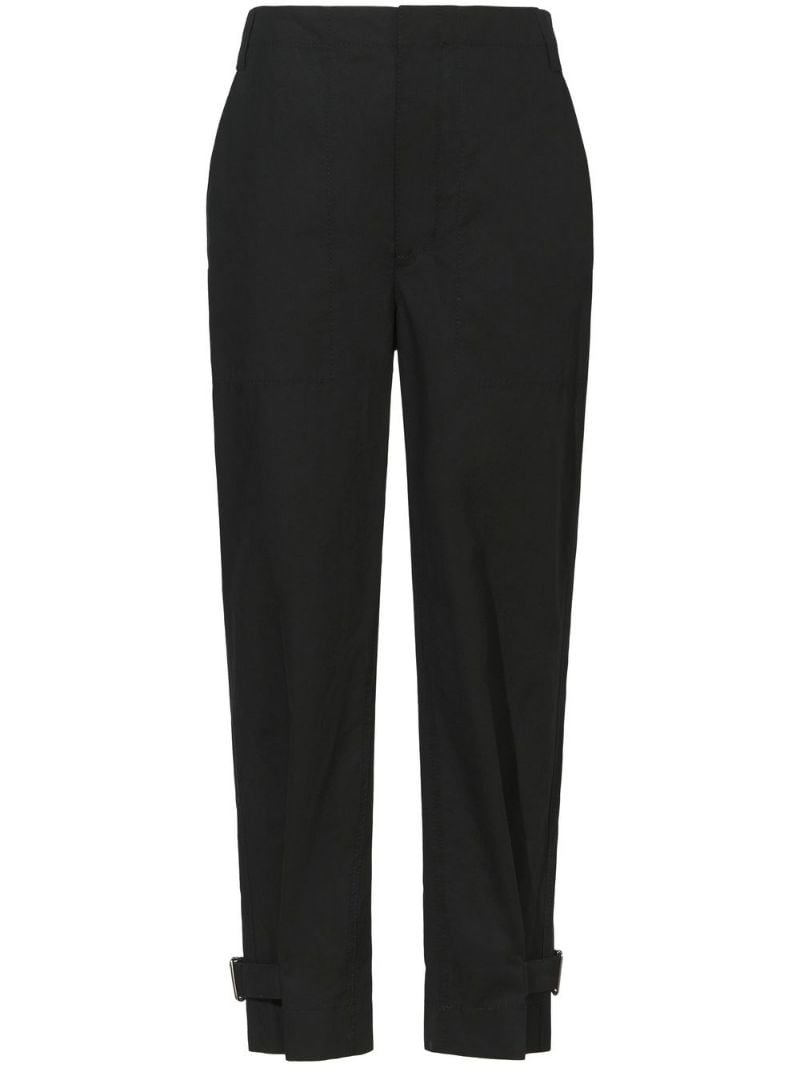 buckled-ankle tapered trousers - 1