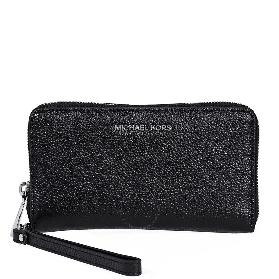 Michael Kors - Open Box - Michael Kors Mercer Large Smartphone Wristlet - Black - 1