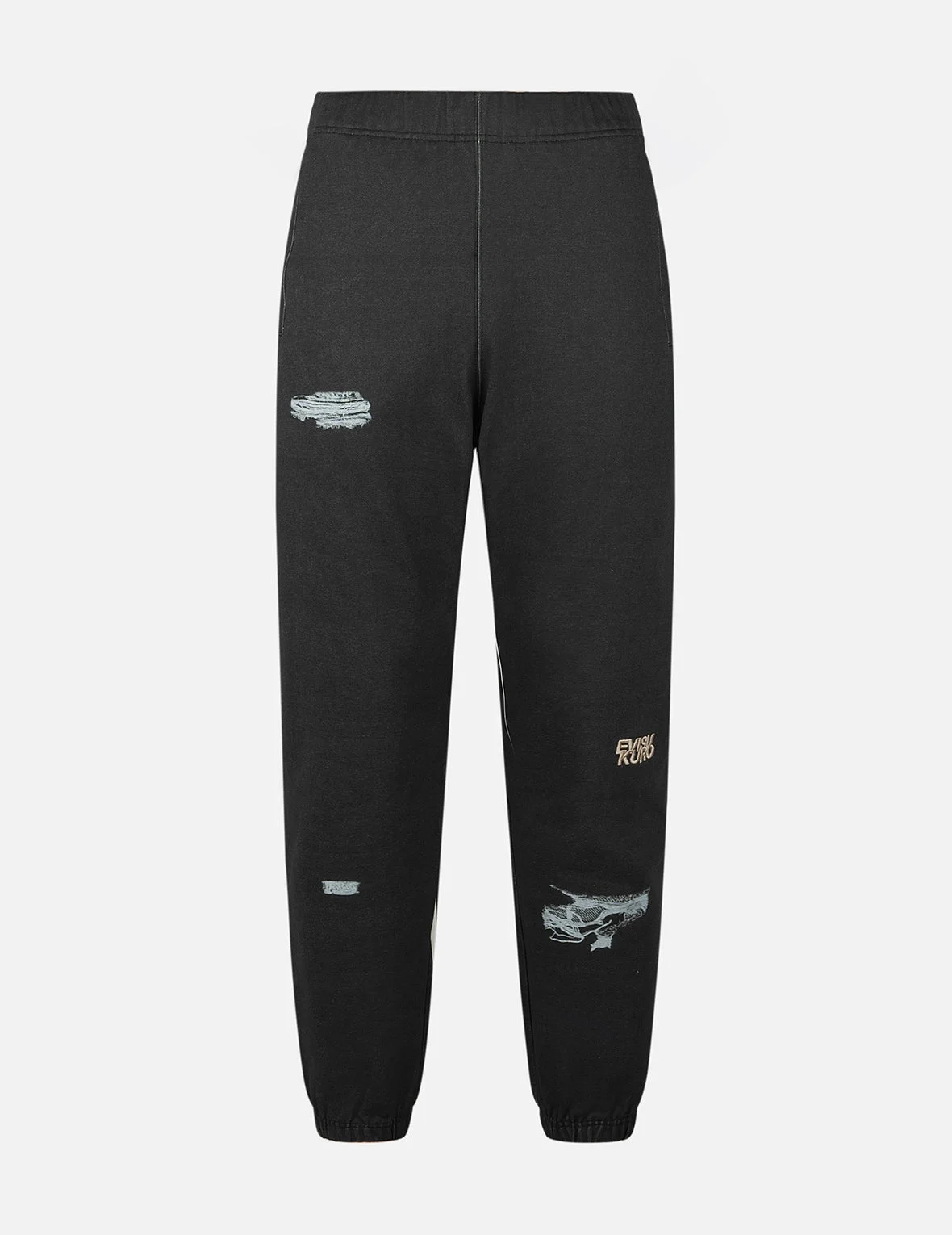 Distressed Prints Relax Fit Sweatpants - 1