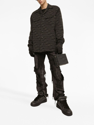 Dolce & Gabbana Black Distressed Cotton Sweatshirt outlook