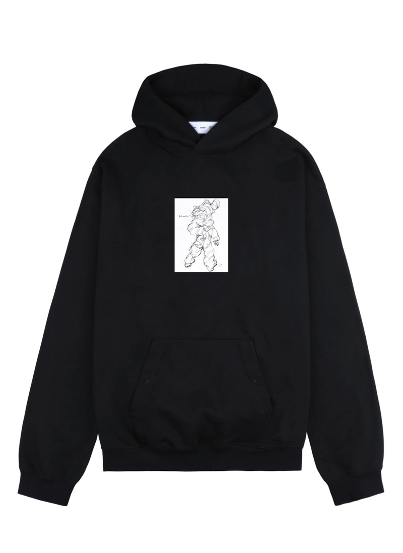 6.0 POST HUMAN HOODIE 01 RIGHT (BLACK) 1