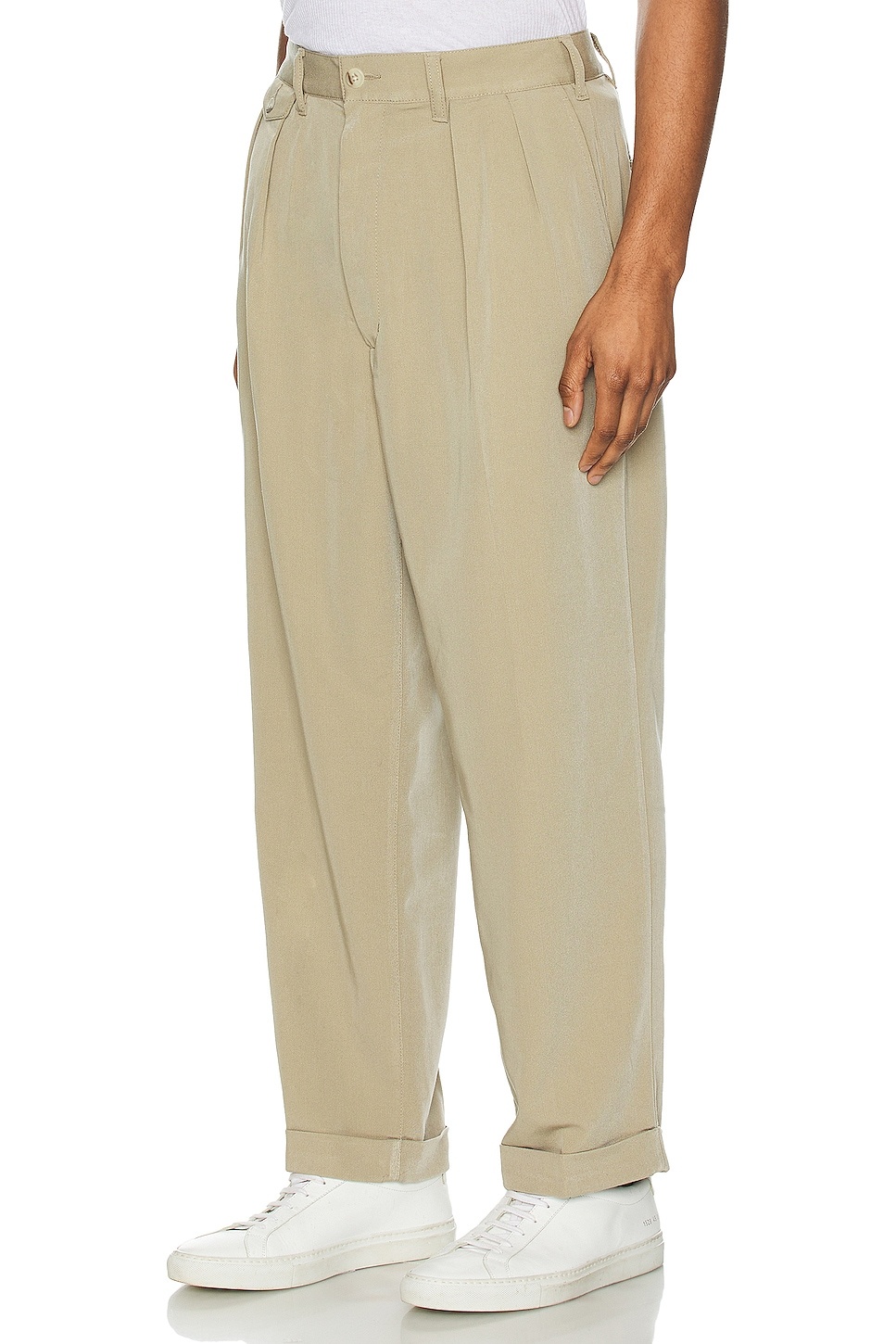2 Pleats Trousers Pe Twill - 2