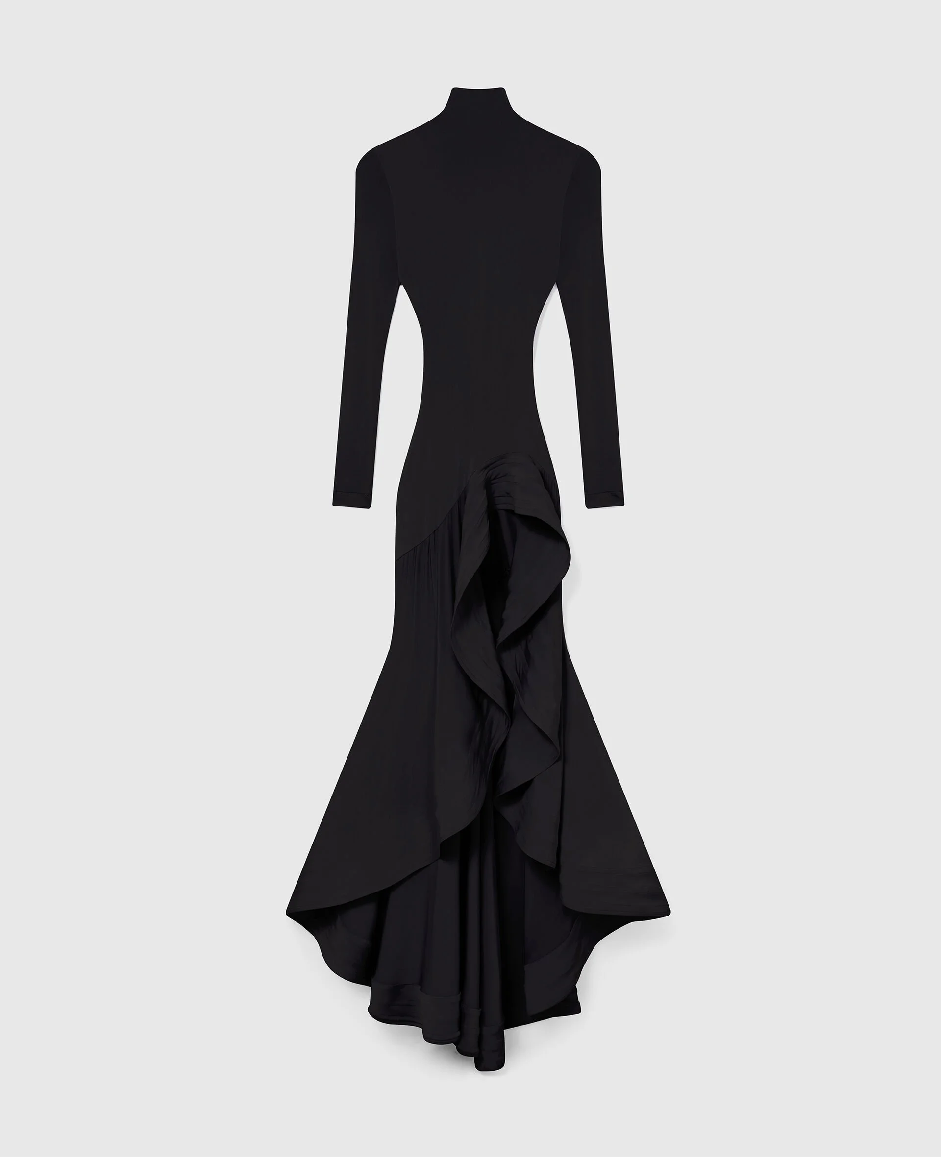 Crepe Jersey Frill Cocktail Dress - 1