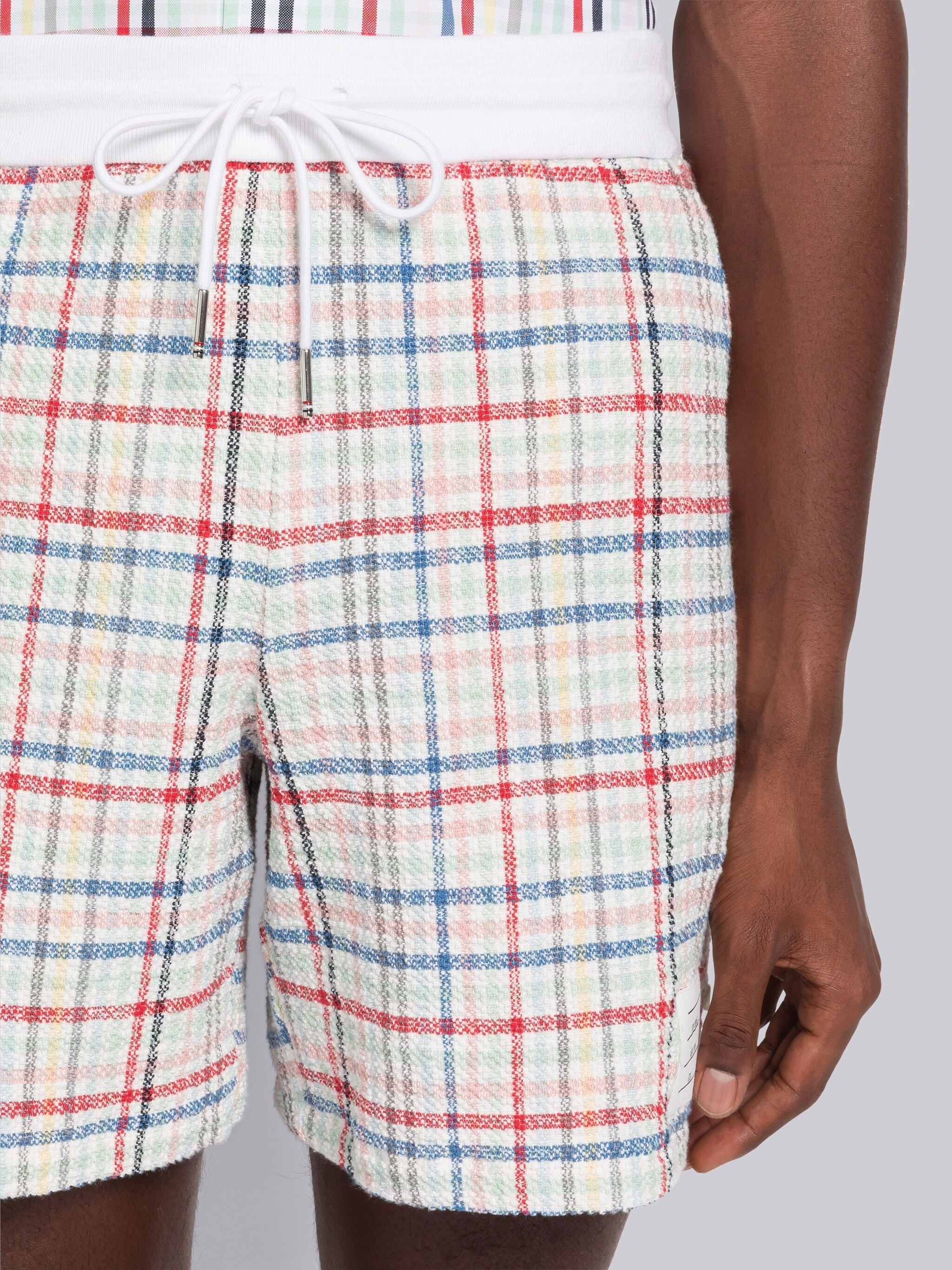Multi Gingham Tweed Mid Thigh Summer Short - 5