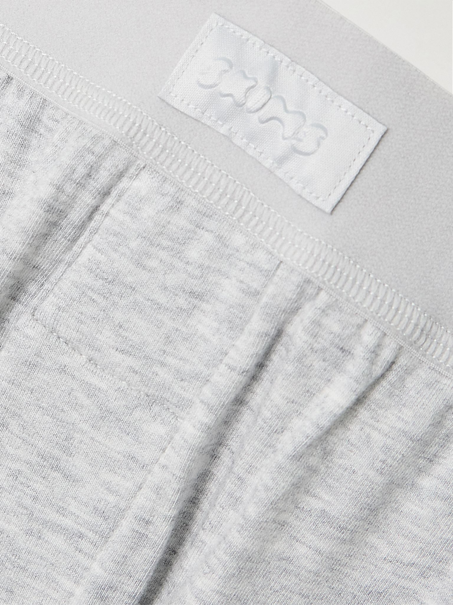 Boyfriend stretch-modal and cotton-blend jersey track pants - Light Heather Grey Light gray - 4