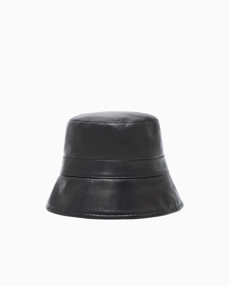 GIORGIO ARMANI Reversible nappa-leather cloche hat outlook