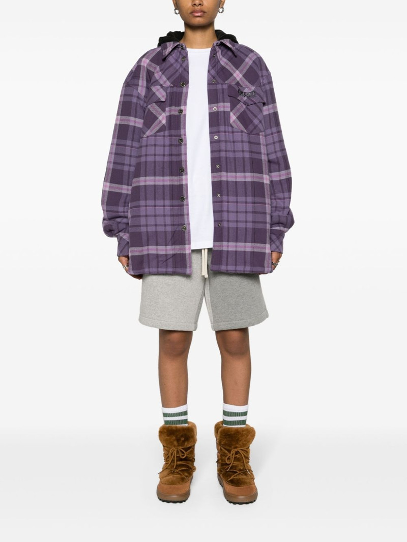 ROTATE hooded flannel shirt jacket outlook