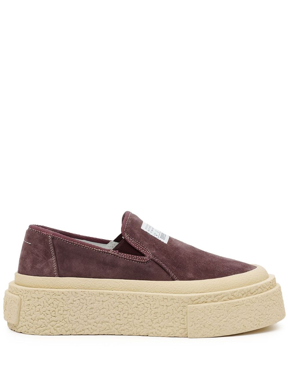 logo-patch suede loafers - 1