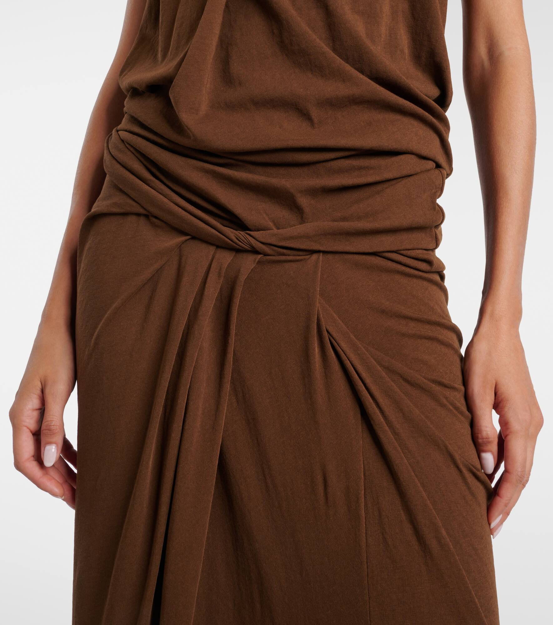 Shroud cotton-blend jersey maxi dress - 5