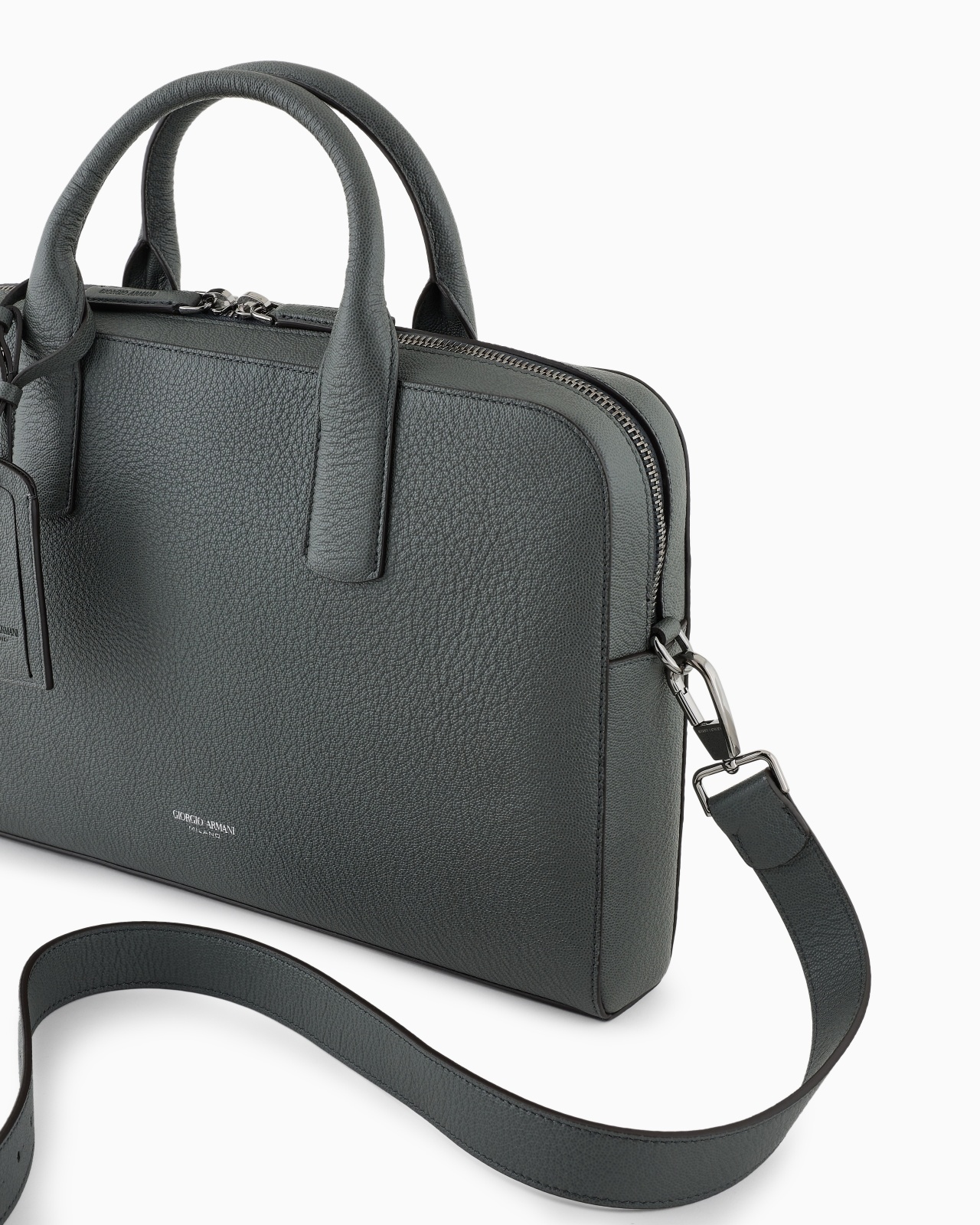 PEBBLED LEATHER BRIEFCASE - 5