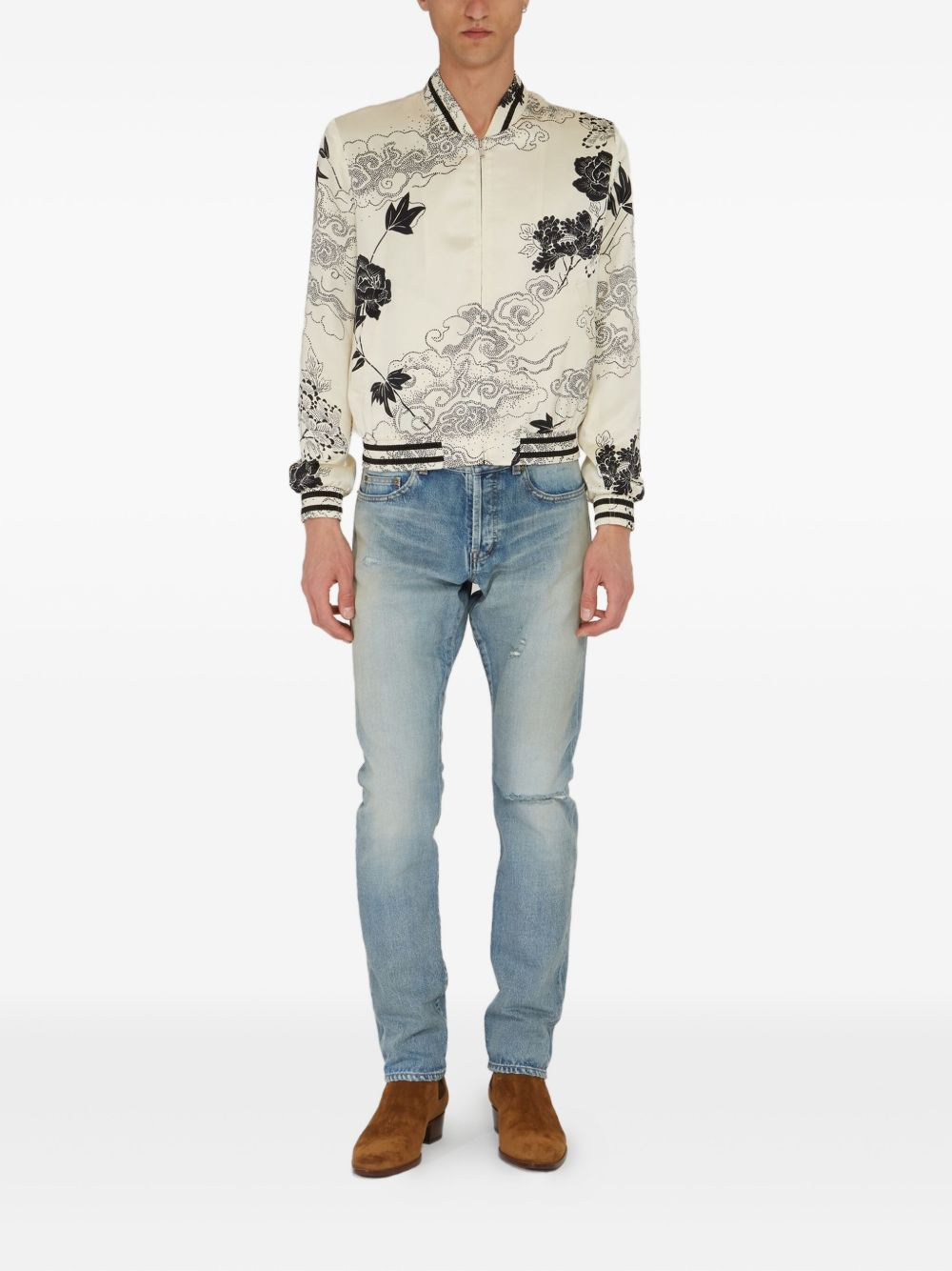 floral-print bomber jacket - 2