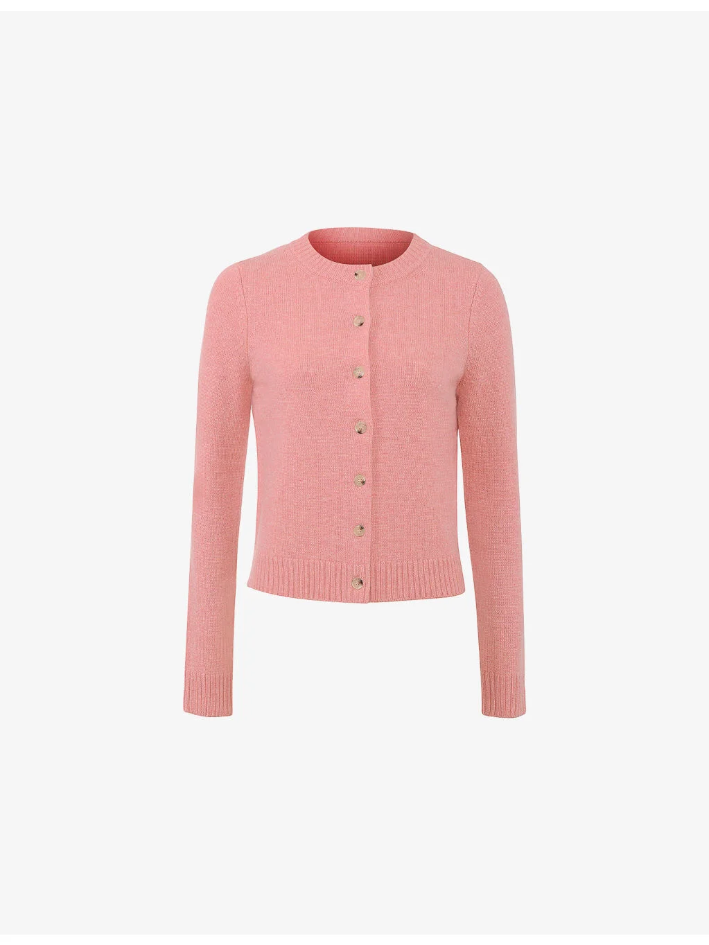 Signature Round-Neck Wool-Blend Cardigan - 1