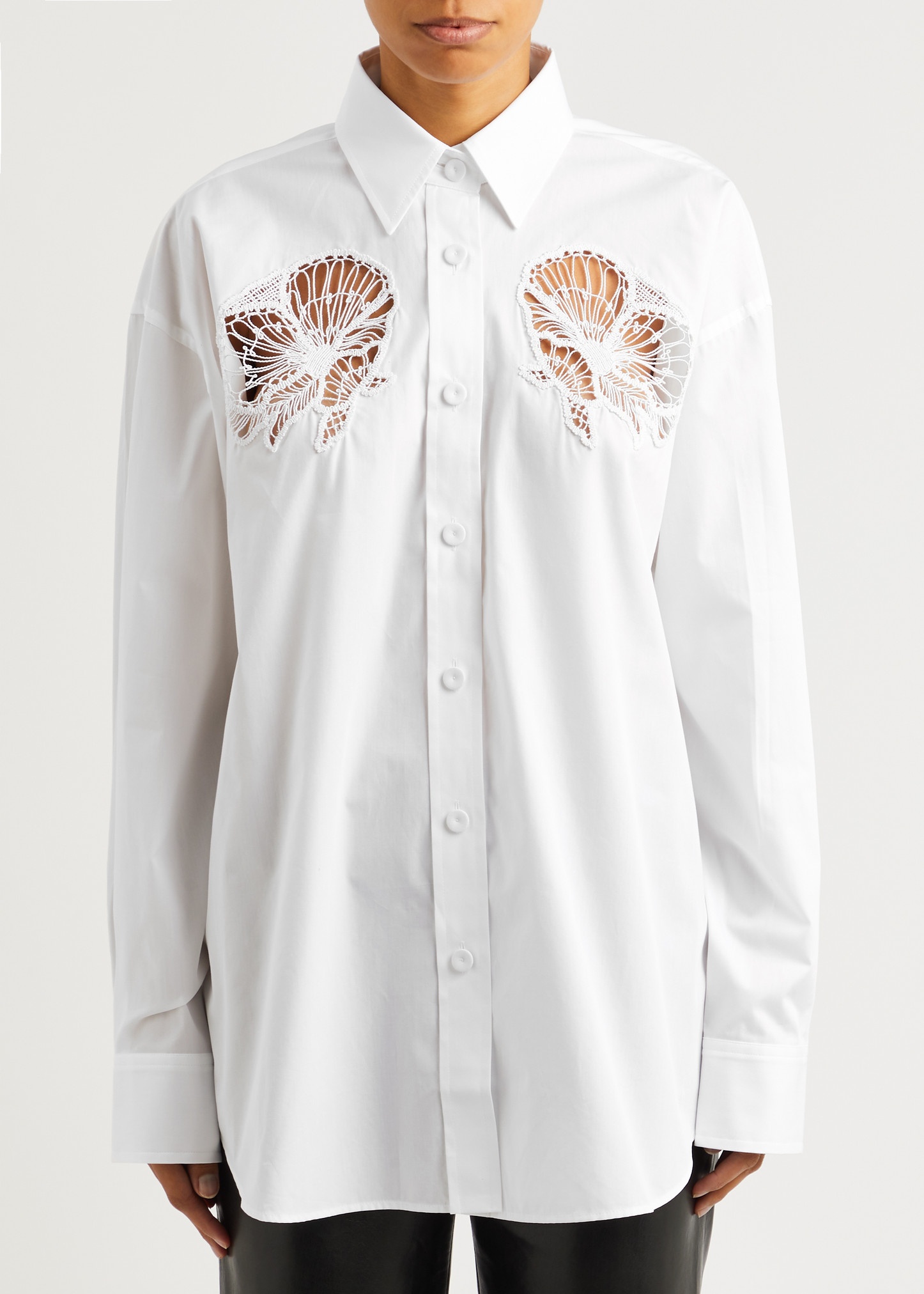 Cornelli embroidered cotton-poplin shirt - 2