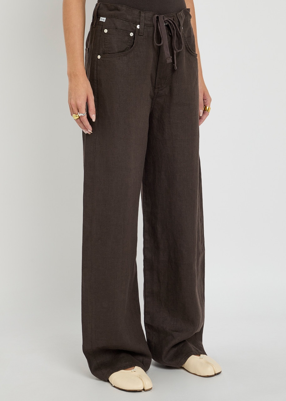 Citizens OF Humanity Brynn Drawstring Linen Trousers - 2