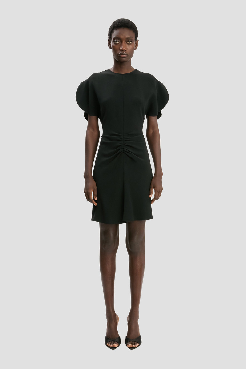 Victoria Beckham Bela Midi Dress In Black outlook