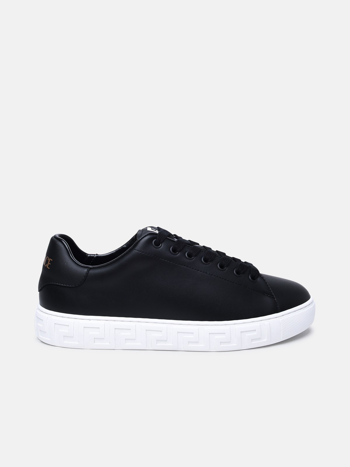 BLACK LEATHER SNEAKERS - 1