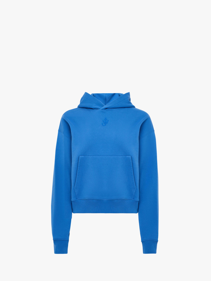 ANCHOR EMBROIDERY CROPPED HOODIE 1
