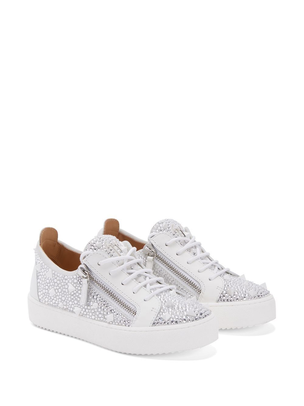 Gail crystal studded low-top sneakers - 2