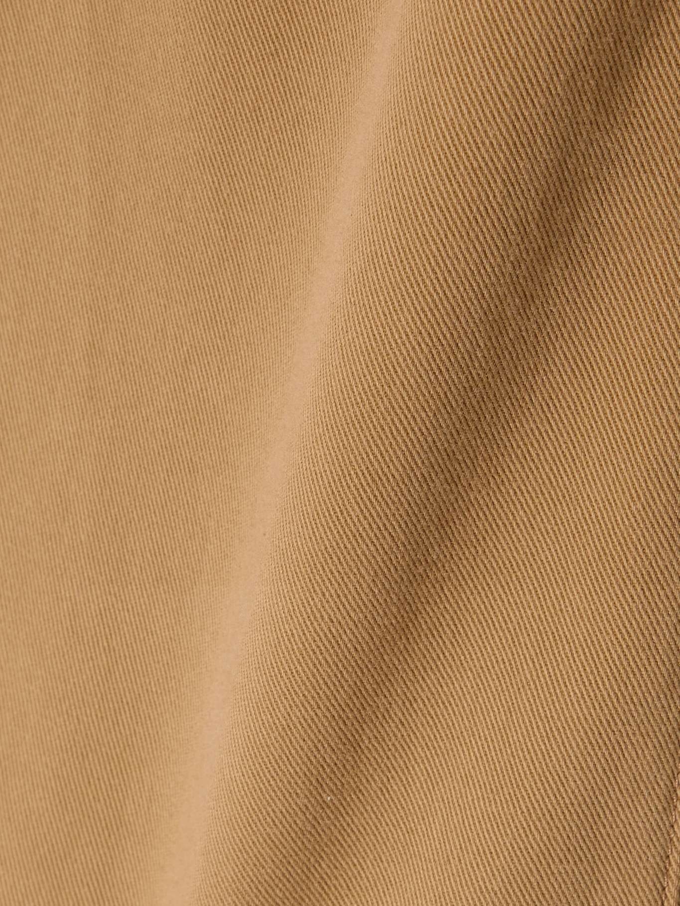 Cotton-twill midi skirt Tan - 4