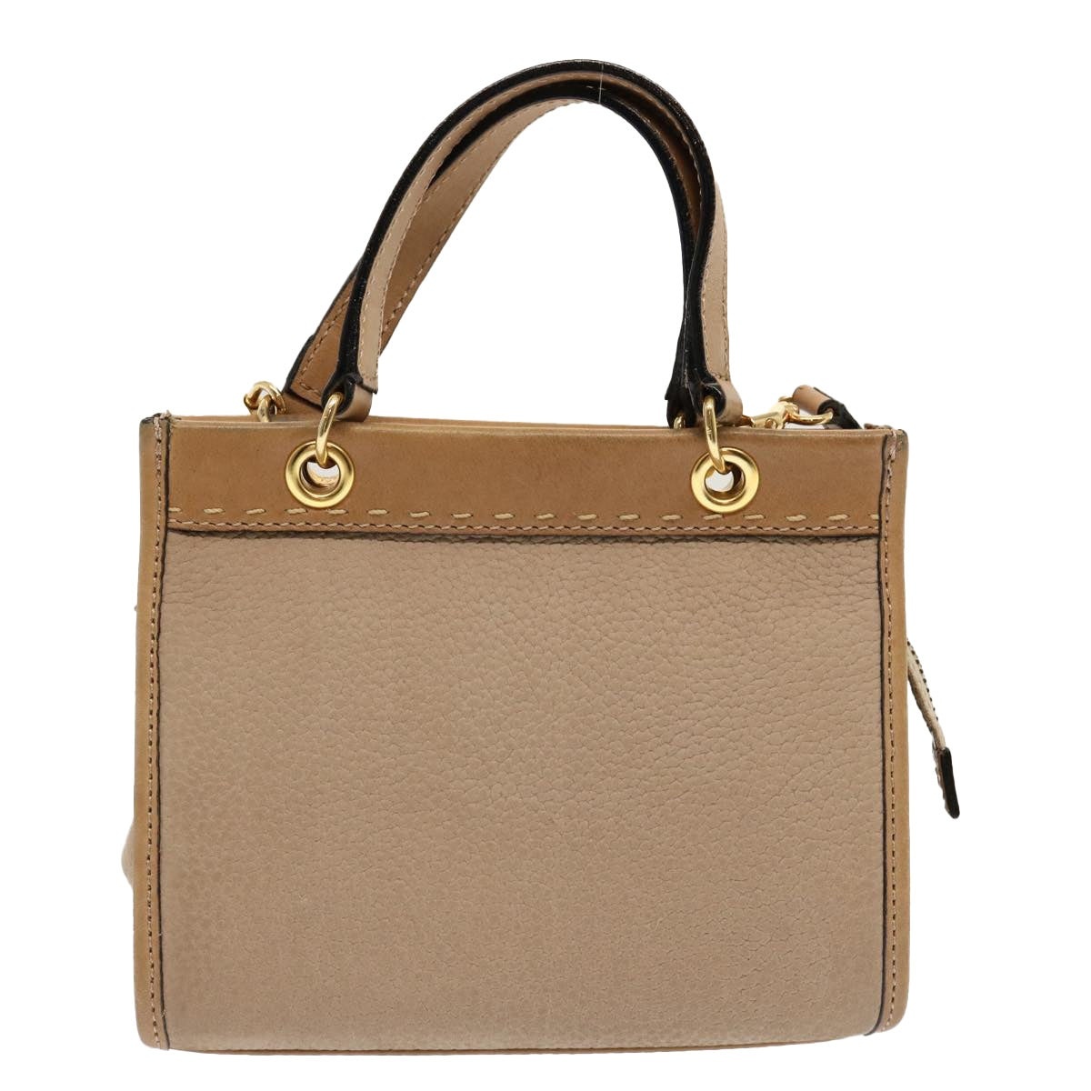 CELINE Hand Bag Leather Beige - 13