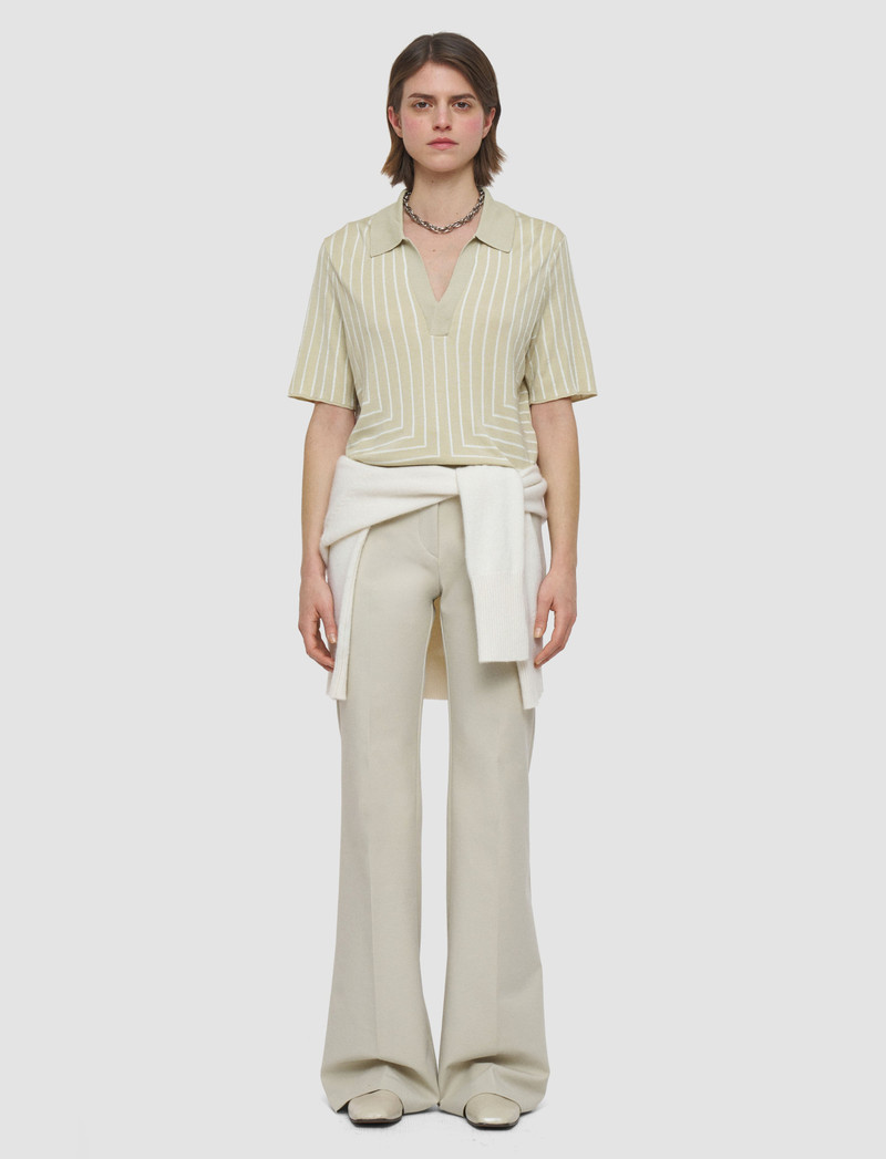 JOSEPH Geometric Jacquard Silk Blend Top outlook