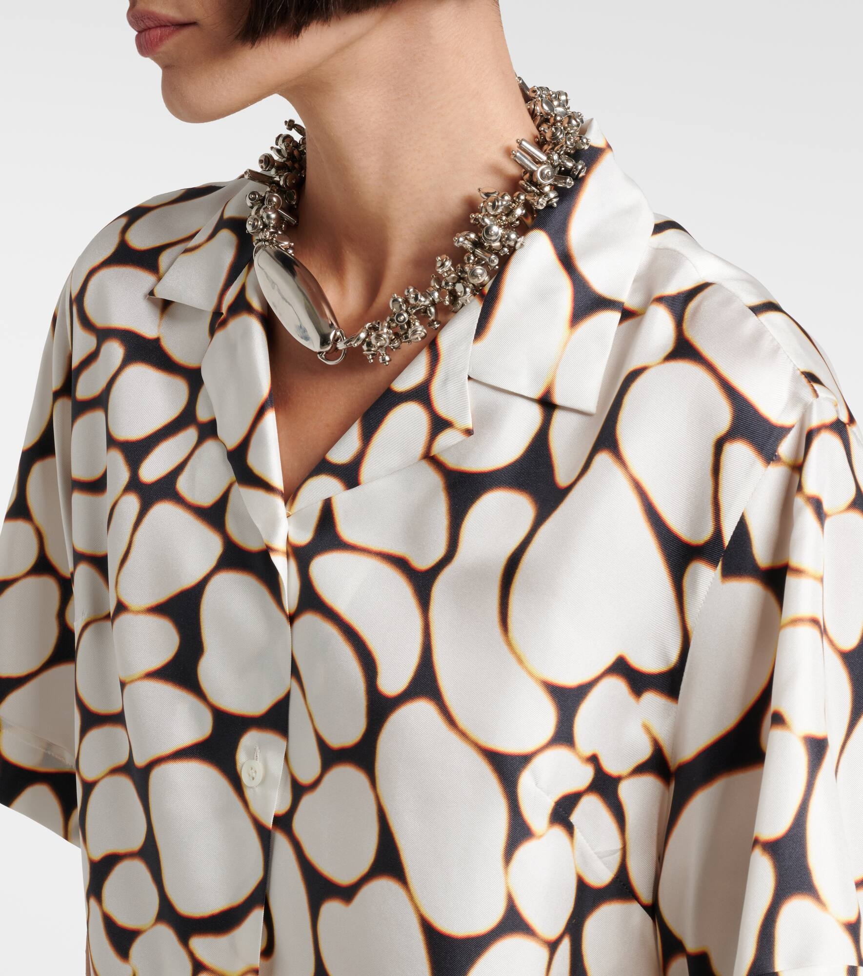 Clive printed silk shirt - 4