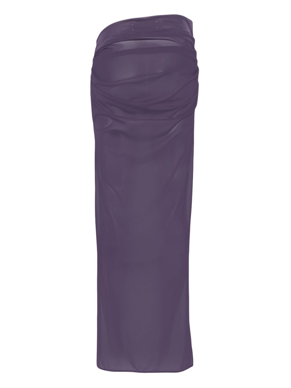 tucked mesh mini skirt - 2