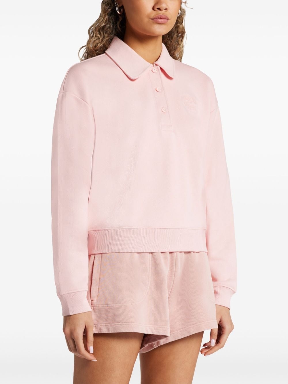 logo-embossed cotton sweatshirt - 3