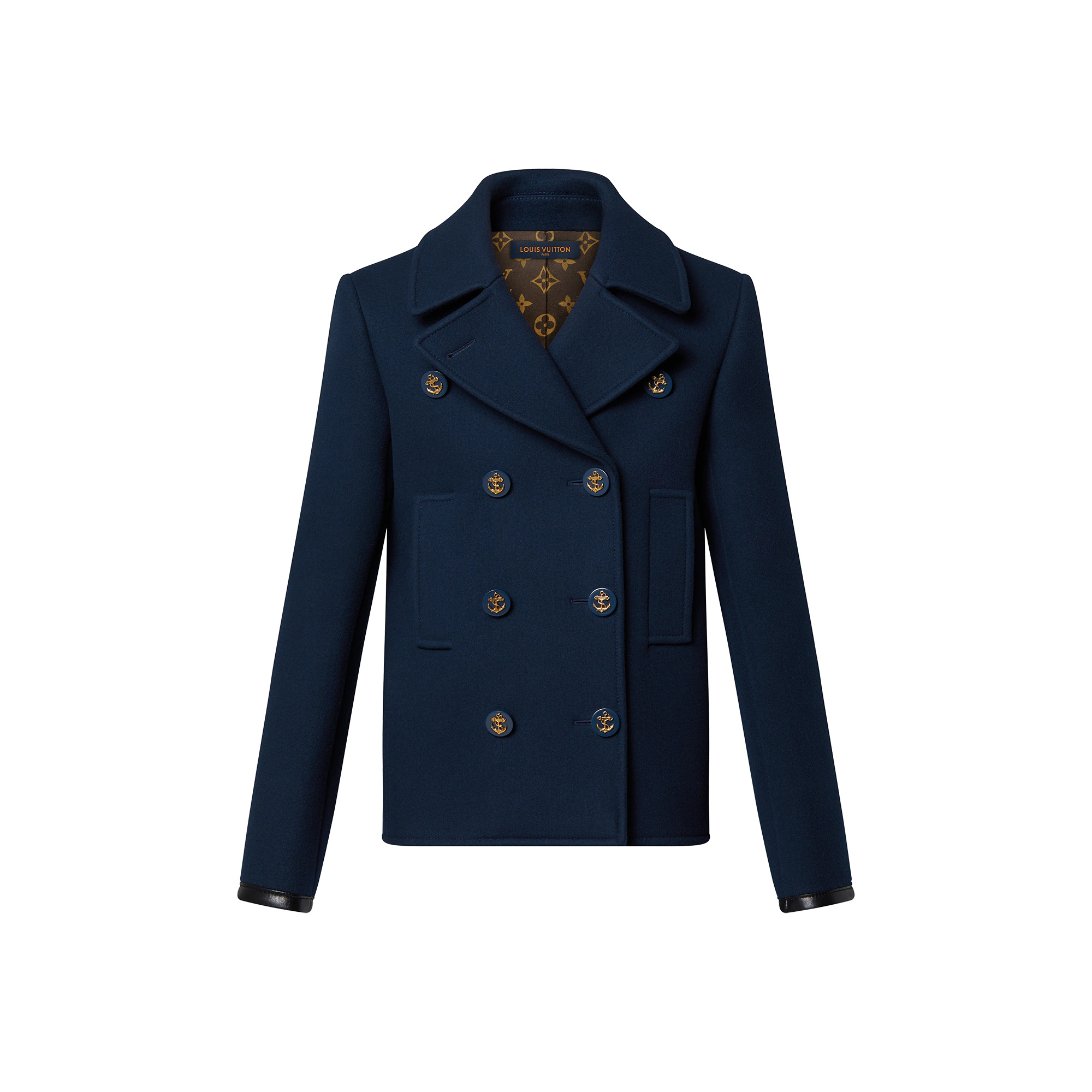 Anchor Button Lapel Coat - 1
