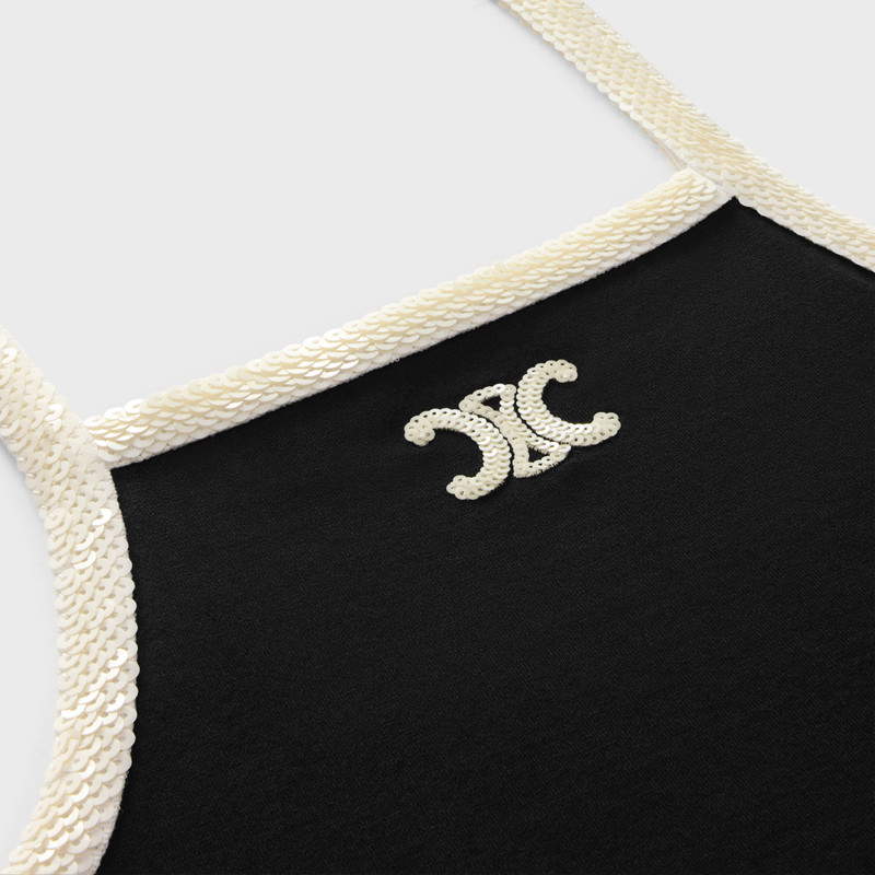 tank top with triomphe embroidery in cotton jersey 3