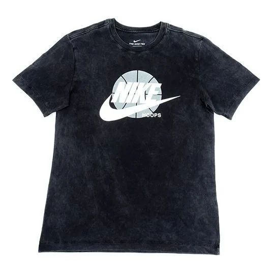 Nike Basketball Printing Pattern Short Sleeve Black CD1297-010 - 1