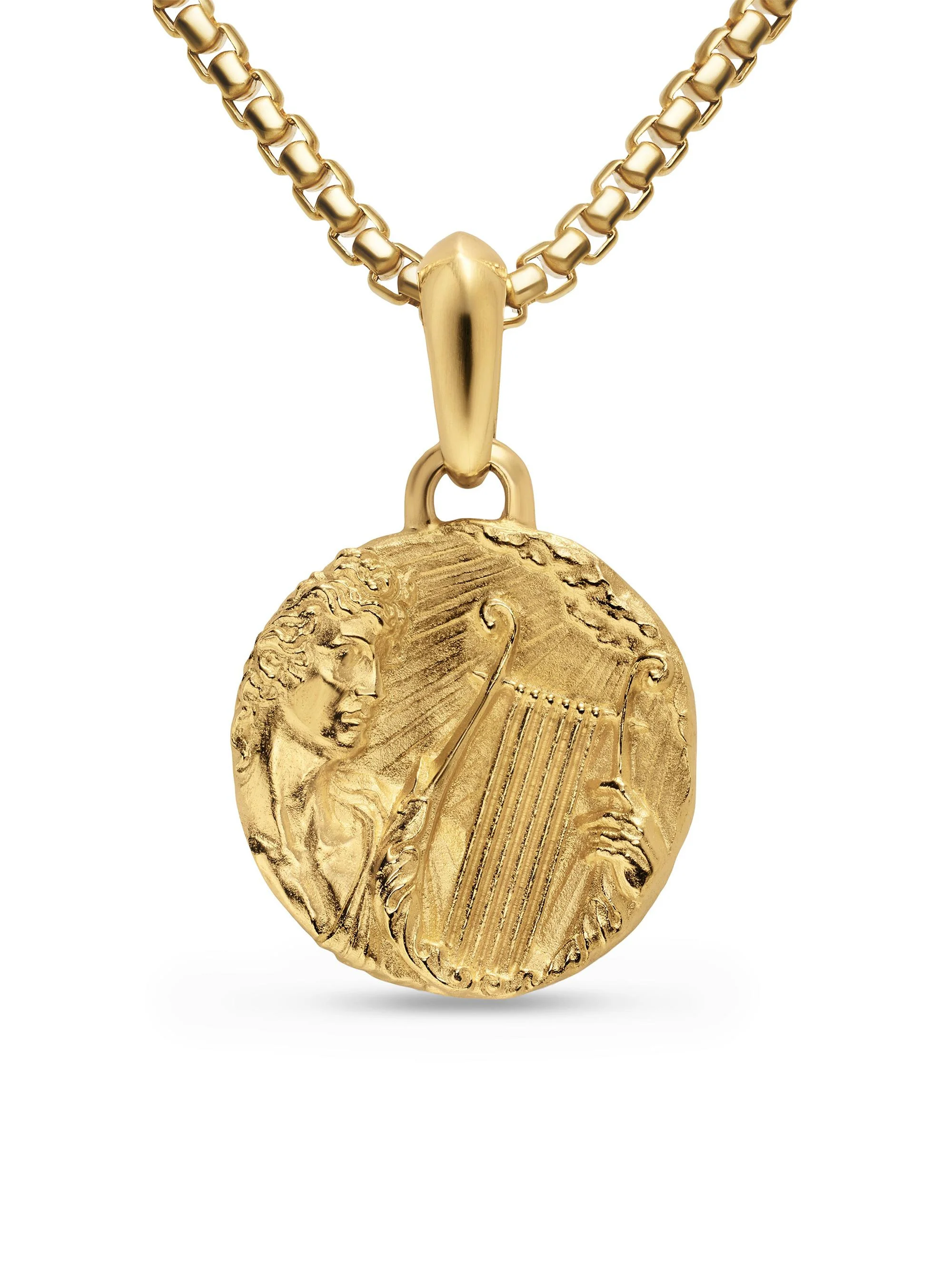 Men's Apollo Amulet in 18K Yellow Gold, 24MM - Gold - 1