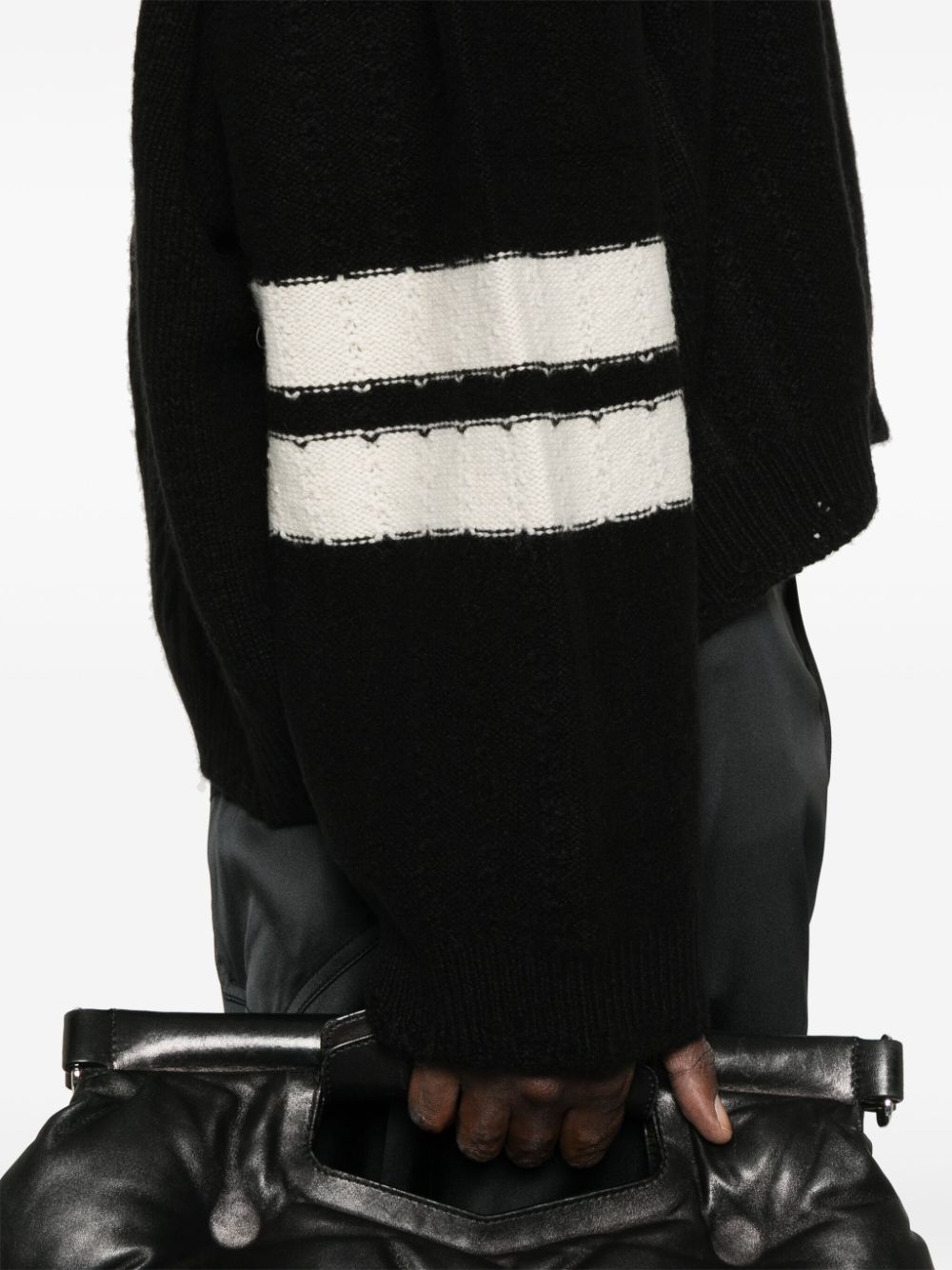 striped asymmetric sweater - 5