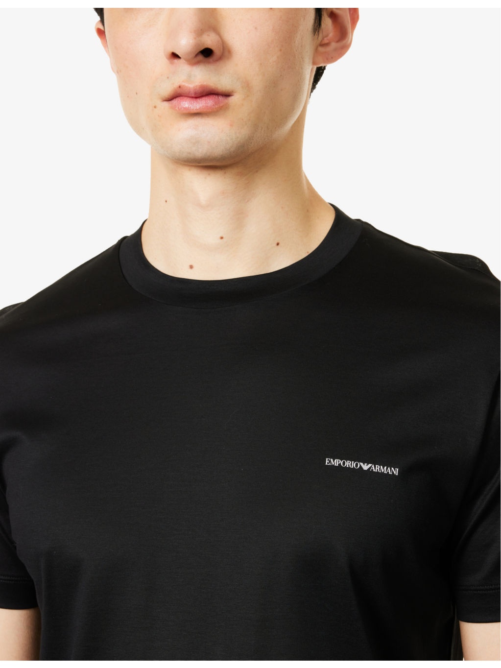 Brand-print short-sleeve woven-blend T-shirt - 5