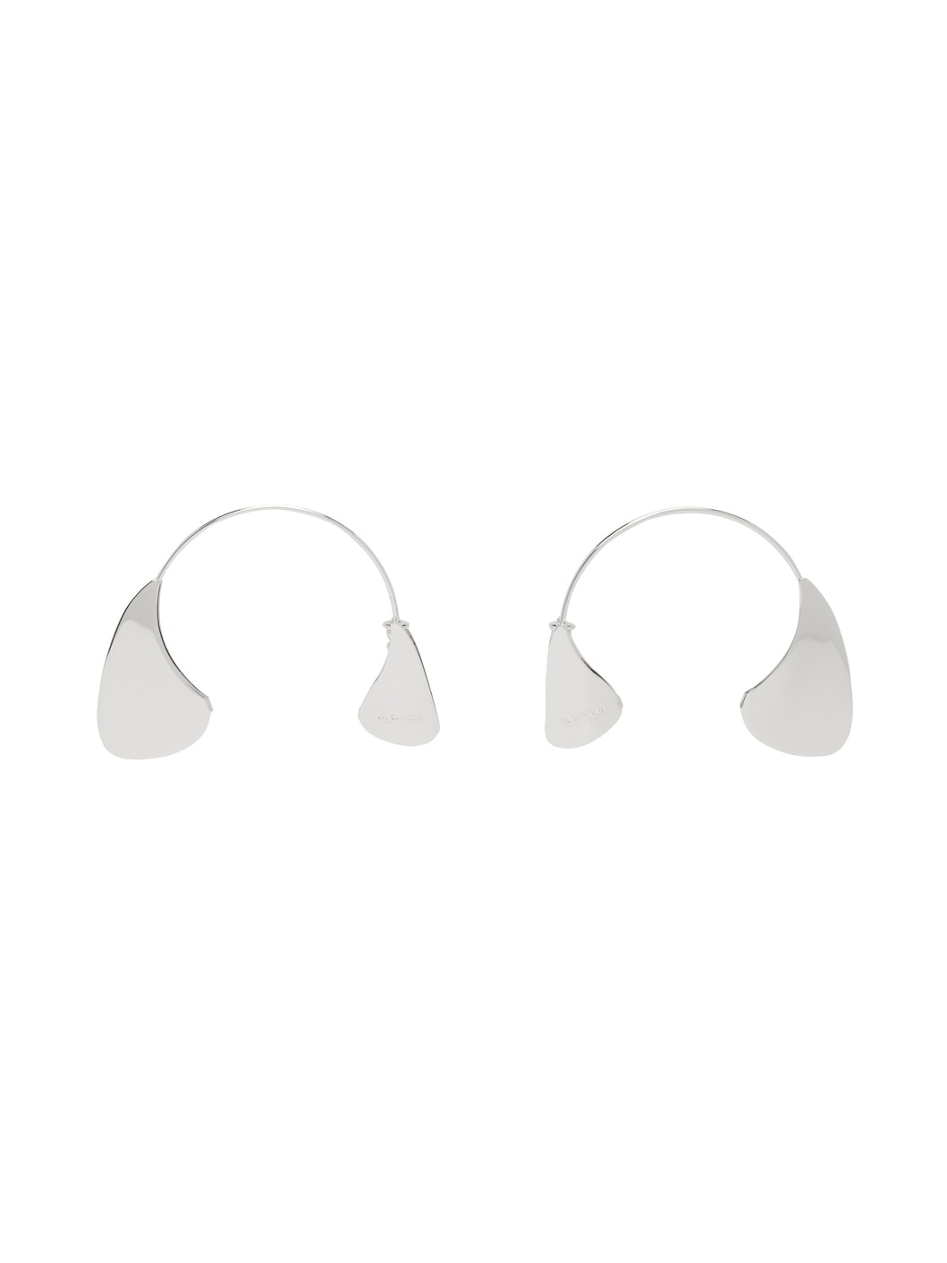 Silver Open Hoop Earrings - 1